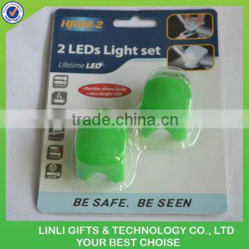 Twin LED Silicone Bicycle LED Light Set