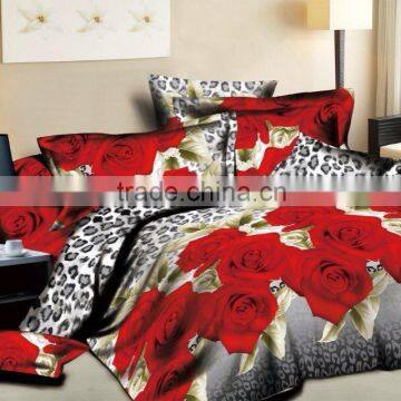 100% polyester low price 3D Printed bedsheet set