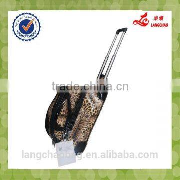 China Supplier High Quality Safe Lock Real PushTrolley Silk Lining Leather PU Duffle Bag photo-5