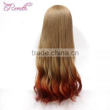 Fashion Pretty Tangle Free Customized Long Wave Human Hair Wig photo-5