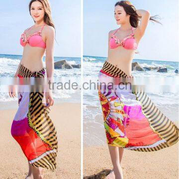 2015 Fashion Scarf High Qulity Rose Multi Wear Beach Dress