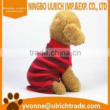 M102 striped with silver yarn knitted winter dog clothes