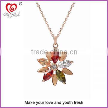 Modern chain Necklace Flower shape Pendant Necklace Fashion women New Jewelry Necklace