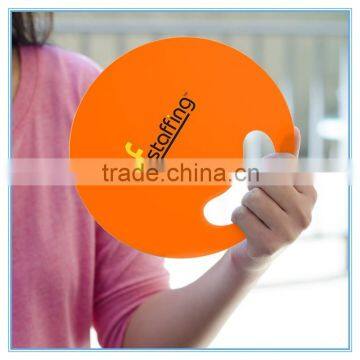 Promotional PP round hand fan with LOGO printing