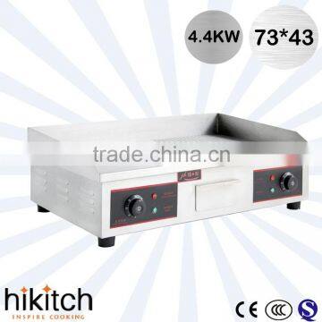 Stainless steel kitchen equipment electric teppanyak Half Grill and Half Griddle 2 thermostat.