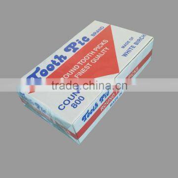 Hot sale 800pcs wooden round toothpicks