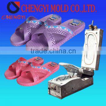 Ladies' PVC airblowing slipper making