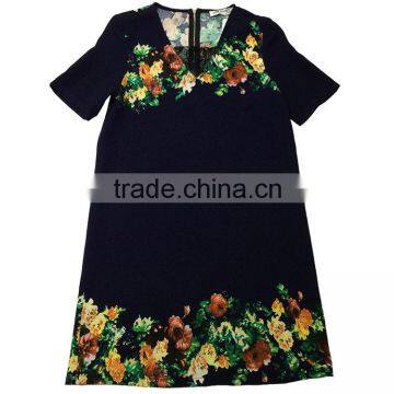 Hot Sale 2016 Summer Dress Fashion Women Vintage Party Dresses Printing Casual Dress photo-2