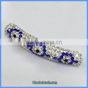 Wholesale Long Jewelry DIY Making Beads Crystal Curve Tube CTB-069B