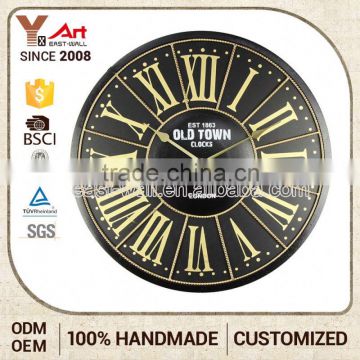 Lowest Price Antique Style Mdf Round Industrial Wall Clocks For Glue