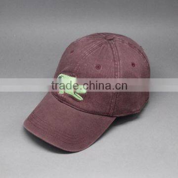 HEAVY WASHED BASEBALL CAP FLAT EMBROIDERY