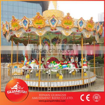 Joyful! luxury outdoor amusement rides kids merry go rounds for sale