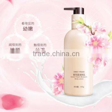 Private label Sweet Peach blossom nourishing Whitening Body Lotion Cream OEM custom brand