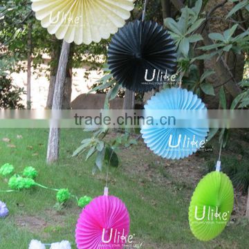 colorful tissue paper fan flowers for christmas tree decoration