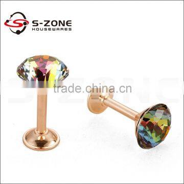 Modern decorative wall crystal glass curtain hook for curtain hanging rod