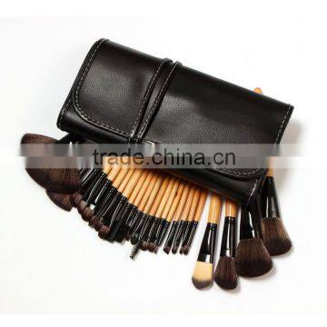 Professional Bridal Eye Lip Powder Face Makeup Brush Set With Leather Bag ,Private Label Cosmetic Makeup