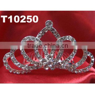 bulk wholesale glitter crystal kids princess tiara