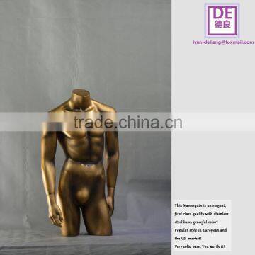 Fashion store male half body fitting mannequin without head or with head