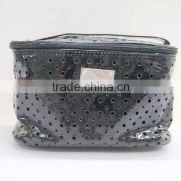 2016 New Design Cosmetic Bag Travel Cosmetic Bag Black PVC Cosmetic Bag