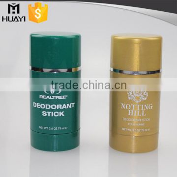 empty round shape deodorant stick container packaging