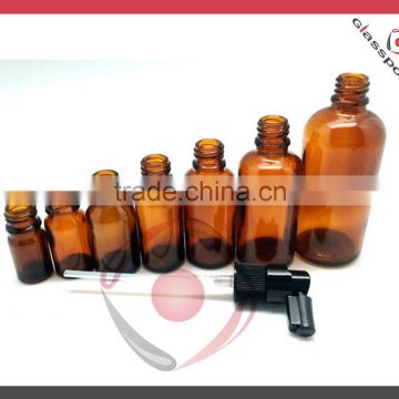 50ml Amber Bottles with Throat Sprayer Pumps