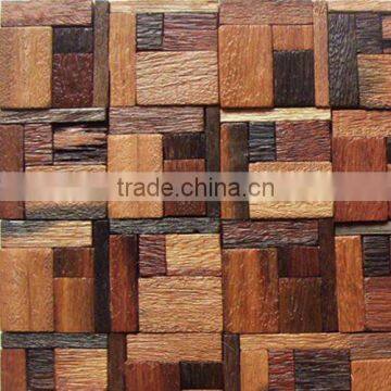 HML14 European Style Wood Mosaic Artwork Wall Tile