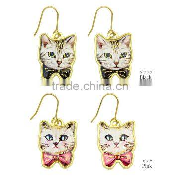 Daily Wear Ear Rings Unique Cat Face Motif for Kawaii Japan Fashion photo-2