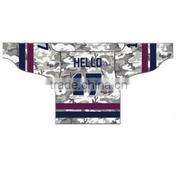 Sports wear toddler ice hockey jersey custom, unique camouflage hockey jersey