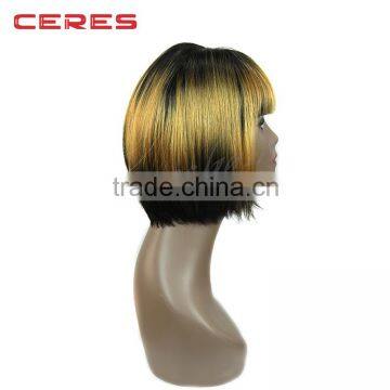 Wholesale Natural Look Premium Bob Wig 2T Blonde Ombre Wig for Black Women