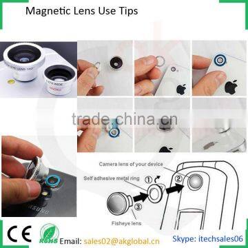 Advanced Quality Magnetic 180 Degree Fisheye Lens 0.67x Wide+10x Macro 3 Lens Combo Photography Kit photo-4