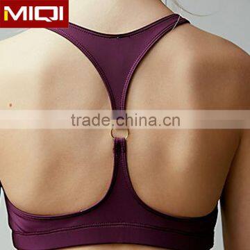 Hot Sale OEM Service MIQI Apparel Cheap Wholesale Nylon Spandex Plain Sport Bra Women photo-4