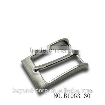 Plain style die casting men 30mm nickel satin alloy material zinc buckles