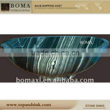 Natural Stone Green Marble Bathroom Basin Bowl