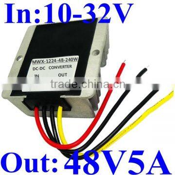 12V 24v to 48v dc step up power converter 18V 16V 15 14V to 48V 5A 240W voltage regulator