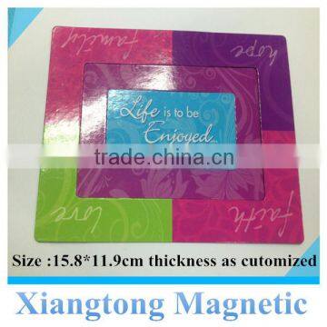 Size: 15.8*11.9cm Life is to be Enjoyed Magnet Photo Frames/Paper Magnetic Refrigerator Photo Frame /Photo Frame With Magnets