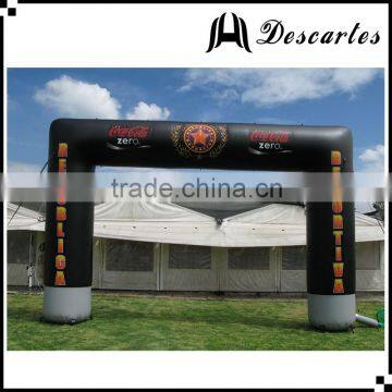 Full printing black air entrance arch, inflatable advertising archway for sale