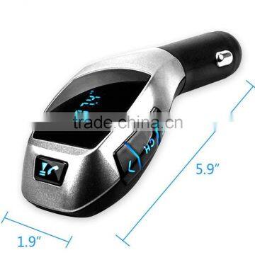 fashion design X5 Bluetooth Handsfree Car Kit with USB Port Charger and FM Transmitter SD MP3 music Player