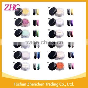 Pigment Nail Mirror Art Prowder 2g 12color Simple Packing photo-3