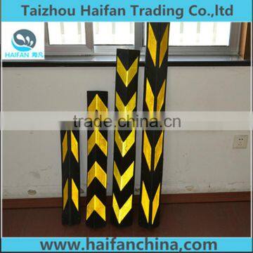 rubber wall corner guard for parking safety/High strength rubber corner protector/parking corner guard with yellow stripe