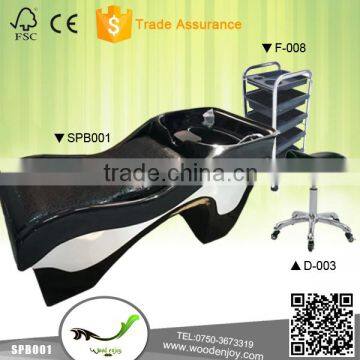 One set of SPB001 hair washing shampoo bed with stool and trolley