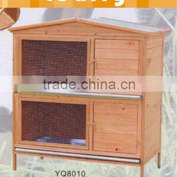 LEAFFY-Wooden With Asphalt Roof Rabbit Hutch RH-8010
