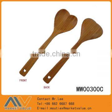 FSAHION NEW DESIGN HERAT SHAPE BAMBOO SPOON WITH LOGO