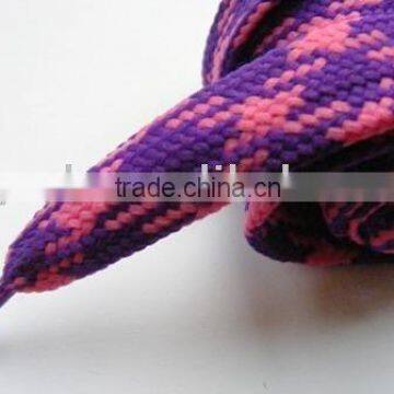 Wide Purple & Pink Flat Shoelaces