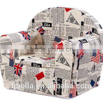 US Newspaper Design Removable & Washable Baby Single Foam Sofa Couch Chair