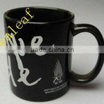 2015 new style fashion ceramic sublimation mug coffee cup black mugs