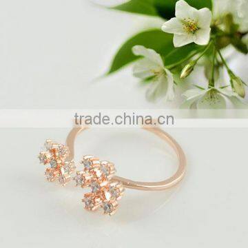 Hot selling micro pave CZ stone brass jewelry ring