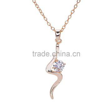 Wholesale Brief Smooth Design Charm For Women's Necklace Beautiful Cubic Zirconic Jewelry