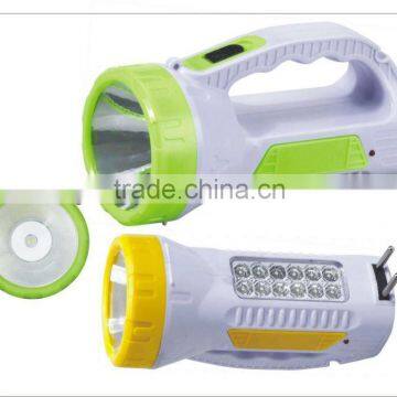 JA-1958 1W led torch flashlight with 12led side light
