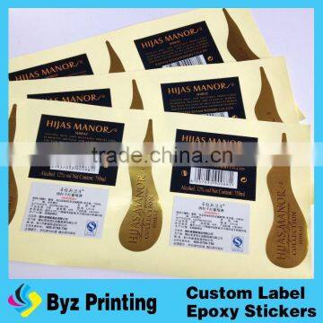 2011 Popular printed clear sticker for shampoo bottle pakaging
