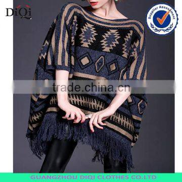 Batwing sleeve ladies winter long sweater,custom sweater,knitted sweater women